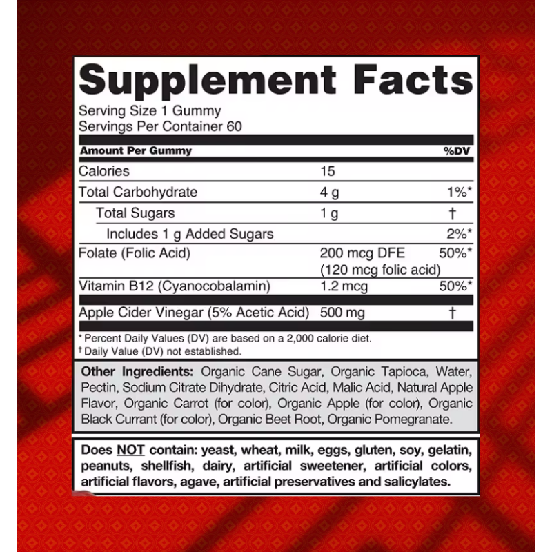 Apple Cider Vinegar Gummies Factory - New Products Bear Shape Vegan Slimming