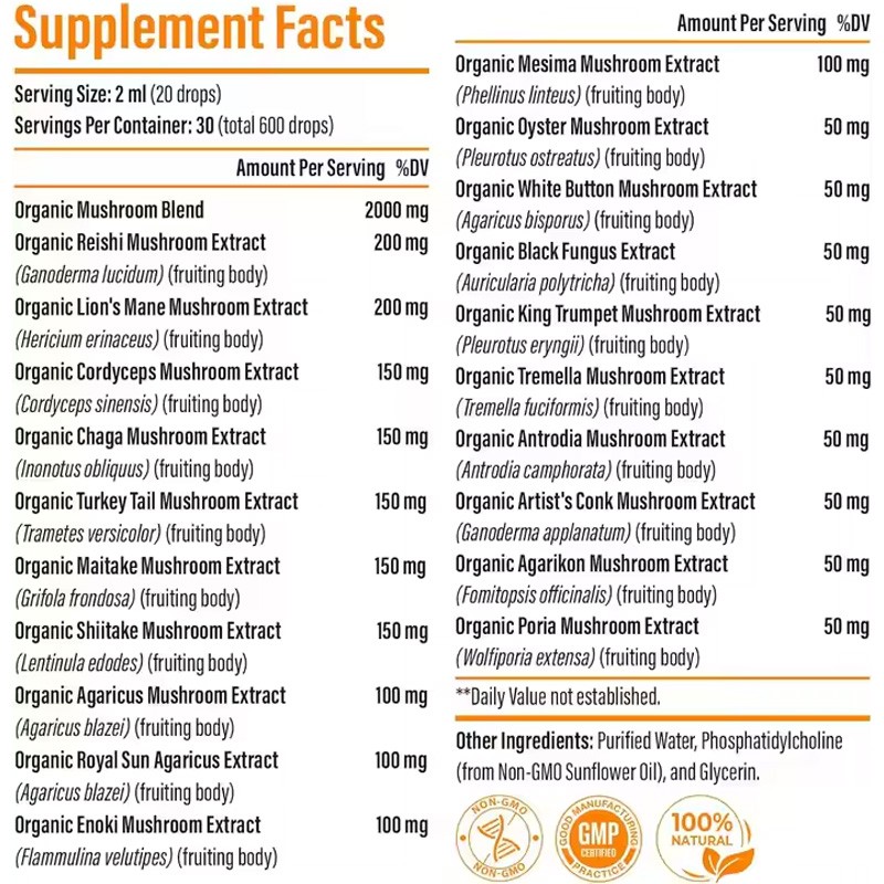 Mushroom Drink Factory - Liposomal Complex Lions Mane Reishi Extract