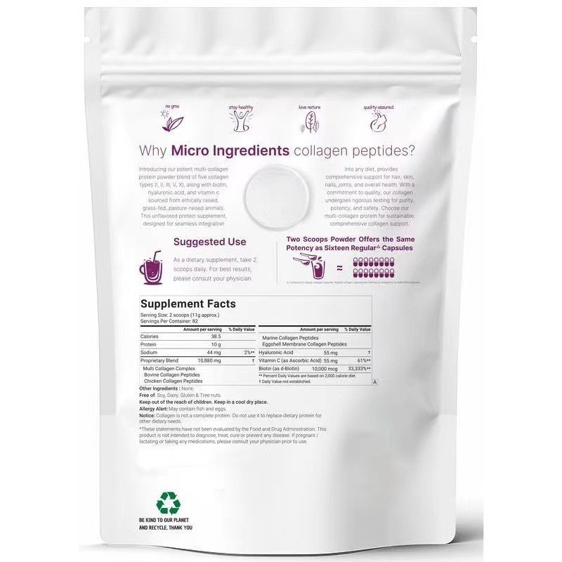 Collagen Powder Manufacturer - Hot Marine Hydrolyzed Gluta Keratin Peptides