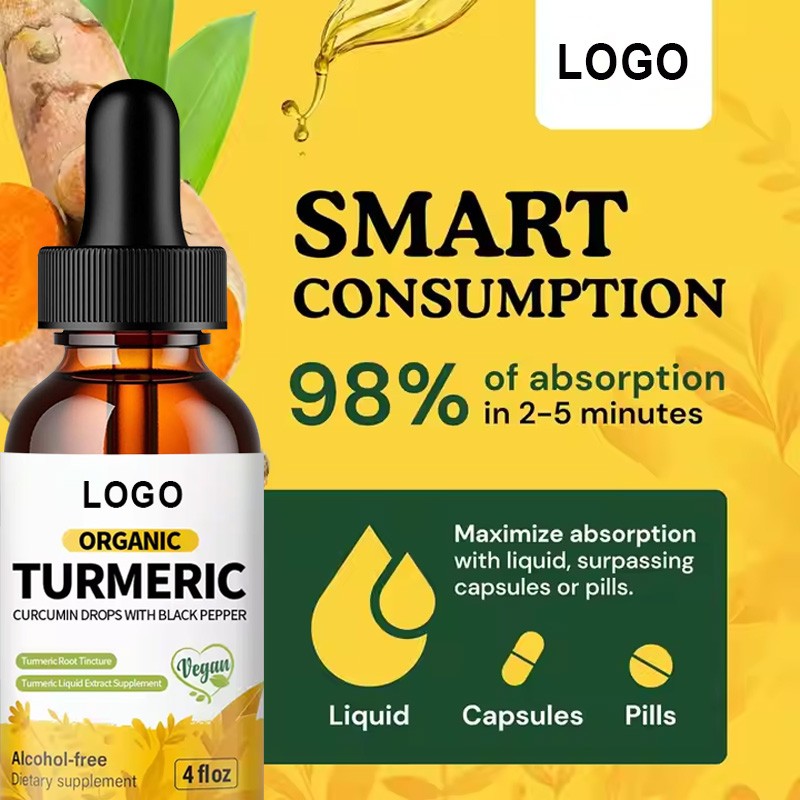 Turmeric Drops Supplier - Rich in Organic Curcuma Black Pepper Vitamins