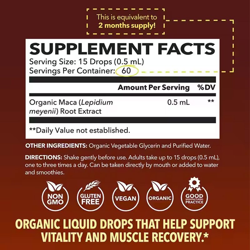 Maca Drops Factory - Herbal Extract Root Liquid Endurance Energy