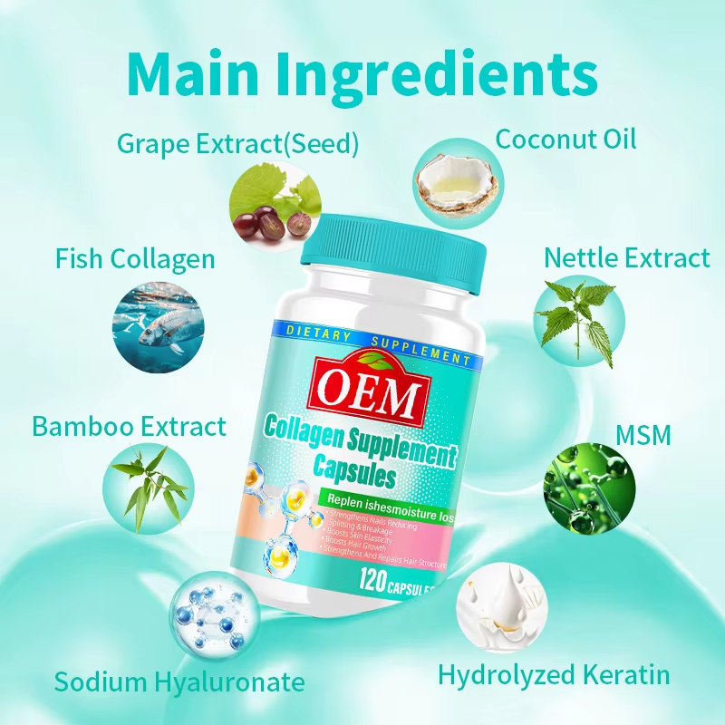 Collagen Capsules Supplier - OEM Herbal Skin Elasticity Booster