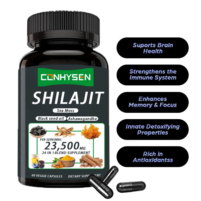 Shilajit Capsules Supplier - OEM Fulvic Acid Minerals Sea Moss Complex