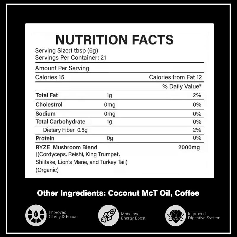 Mushroom Coffee Factory - Private Label Organic Focus Booster Lions Mane