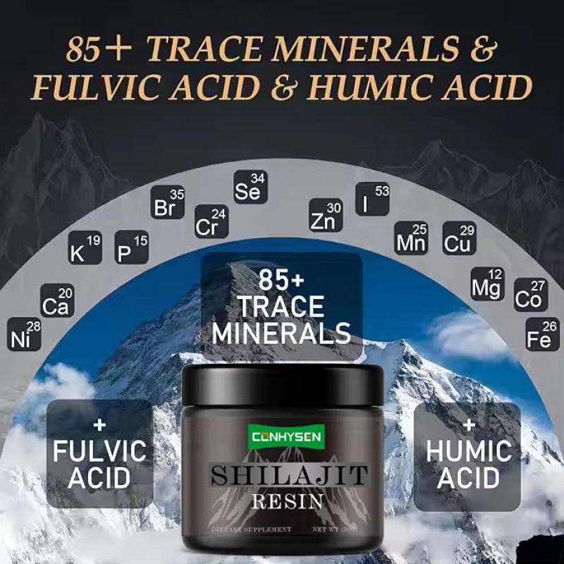Shilajit Capsules Supplier - OEM Pure 85+ Humic Acid Fulvic Minerals