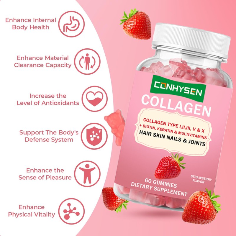 Collagen Gummies Factory - Biotin Hydrolyzed Collagen Skin Hair Support