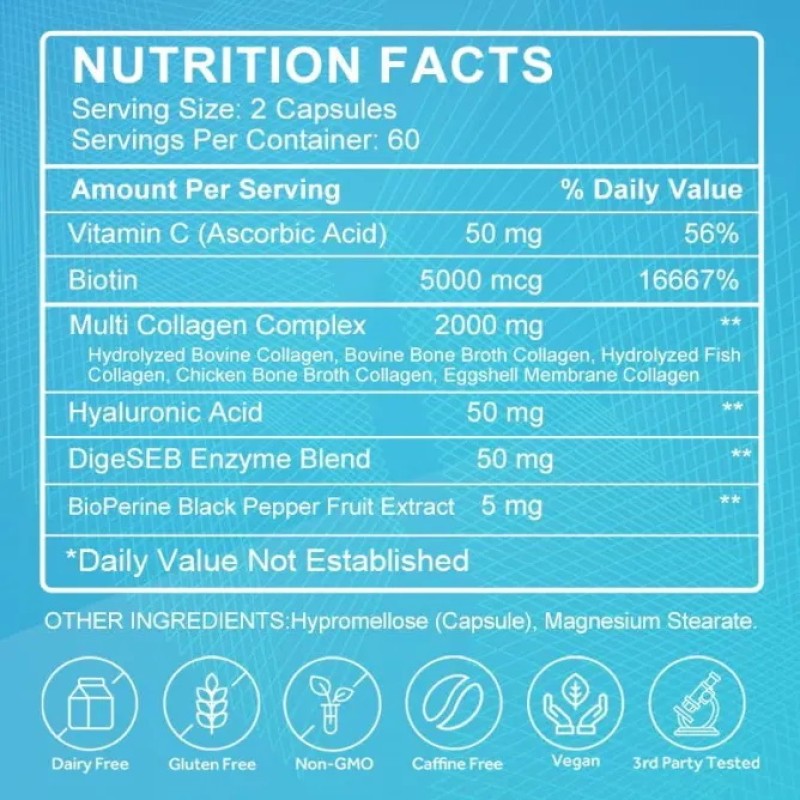 Collagen Softgel Factory - Private Label Multi Collagen Reduce Wrinkle