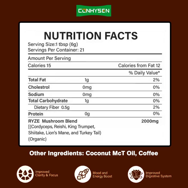 Mushroom Coffee Powder Manufacturer - OEM Improved Clarity Focus Energy