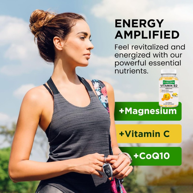 Vitamin B2 Gummies Supplier - Sugar Free Riboflavin 400mg Magnesium