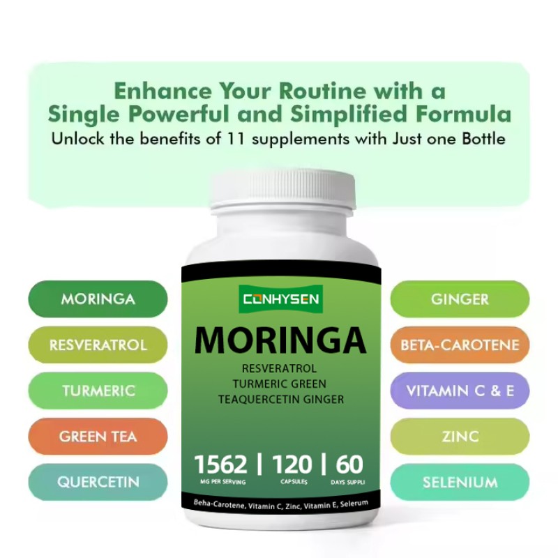 Moringa Capsules Manufacturer - Organic Pure Leaf Energy Immune Support