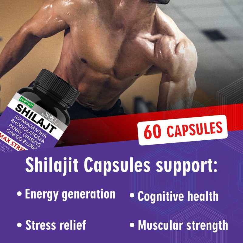 Shilajit Capsule Supplier - Top Sale 60pcs Immune Boost Ashwagandha