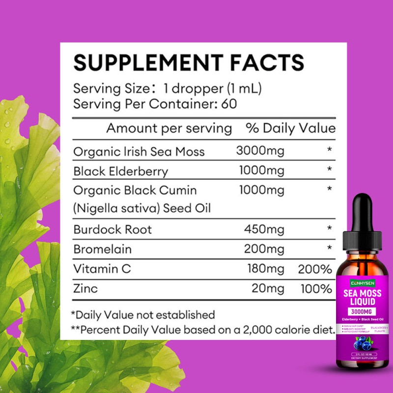 Sea Moss Drops Supplier - Long Lasting Private Label Irish Moss Food