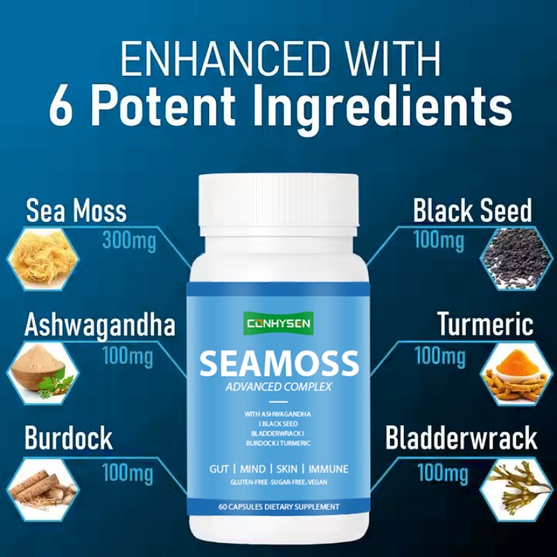 Sea Moss Capsules Supplier - OEM ODM Advanced Ashwagandha Burdock Root