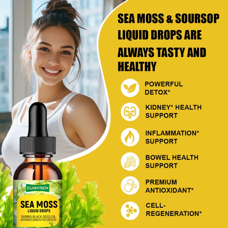 Sea Moss Drops Manufacturer - Hot Selling with Vitamin D3 Irish Moss