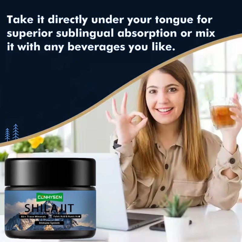 Shilajit Capsules Factory - Pure 85+ Humic Acid Immune System Support
