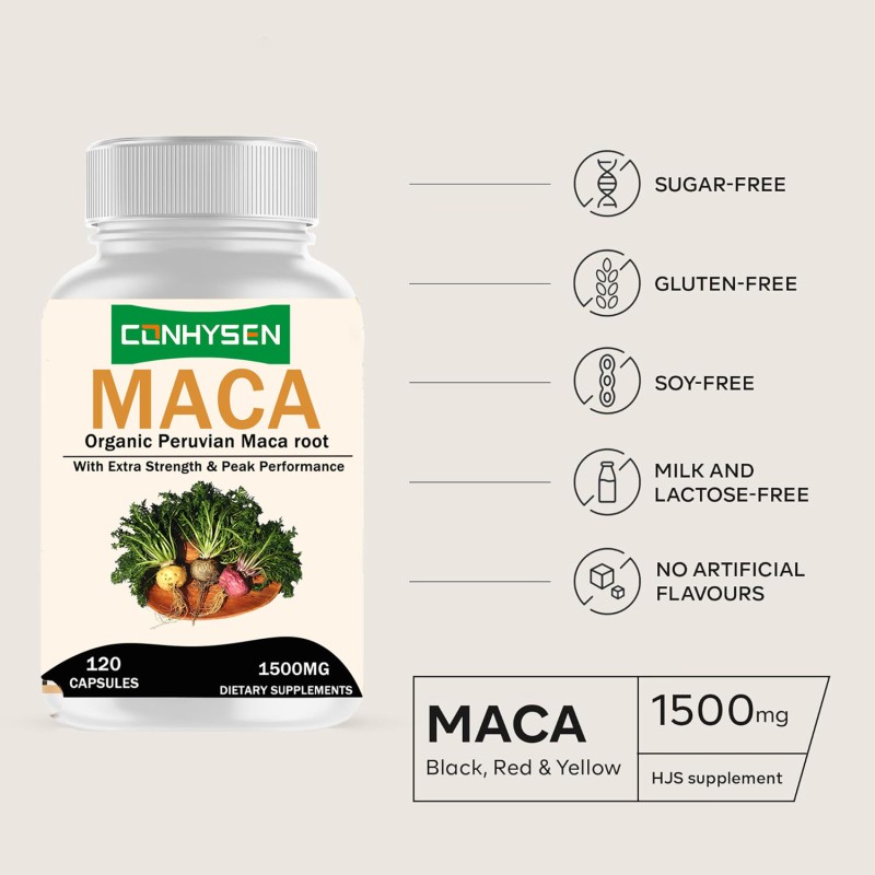 Energy Supplement Factory - Direct Sales Private Label Maca Root Capsules