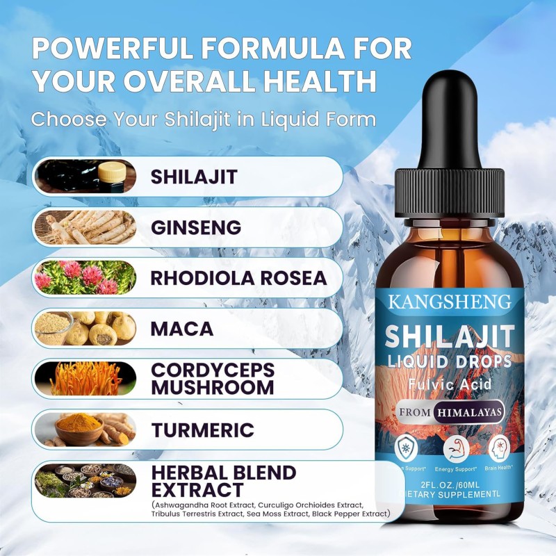 Shilajit Liquid Drops Supplier - 1000mg Pure Himalayan Organic Energy