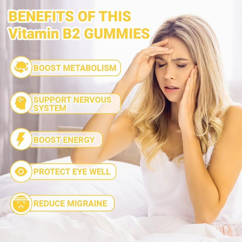 Vitamin B2 Gummies Supplier - Sugar Free Riboflavin 400mg Magnesium