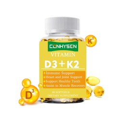 Vitamin D3 K2 Softgel Supplier - OEM Organic 10000IU D3 20mcg K2 Vegan
