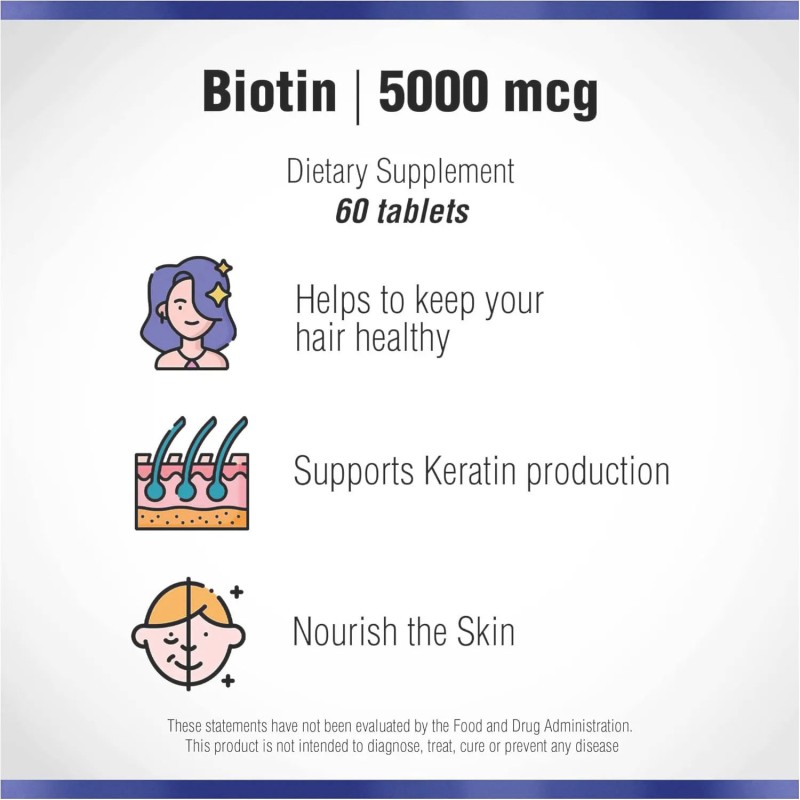 Biotin Tablets Factory - OEM ODM High Quality Hair Nail Growth Pills