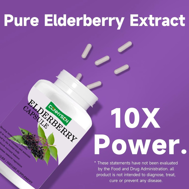 Elderberry Capsule Supplier - OEM Pure Extract Magnesium Rich Vitamins