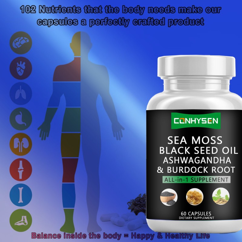 Sea Moss Capsules Manufacturer - Private Label Herbal Black Seed Oil 95%
