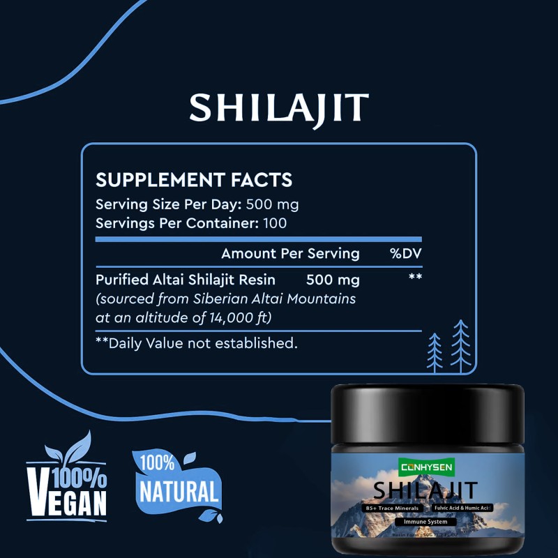 Shilajit Capsules Factory - Pure 85+ Humic Acid Immune System Support