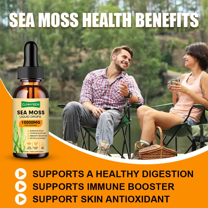 Sea Moss Drops Supplier - Top Quality with Burdock Root Irish Moss