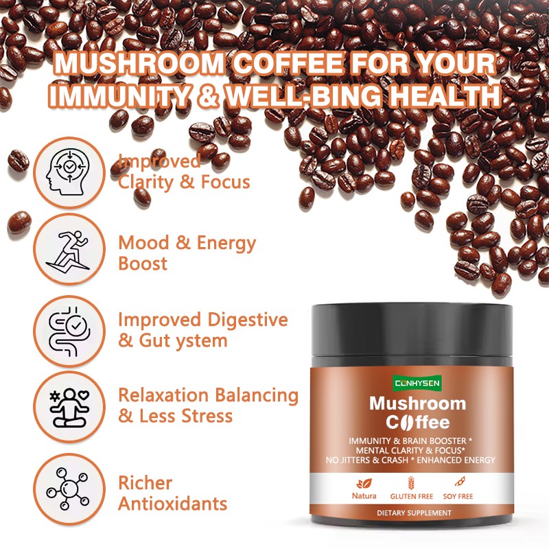 Mushroom Coffee Blend Supplier - Premium Organic Cordyceps Reishi Immunity