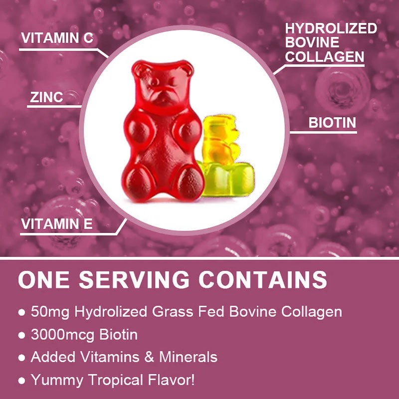 Collagen Gummies Manufacturer - Customized 60-Piece Beauty Food Supplement