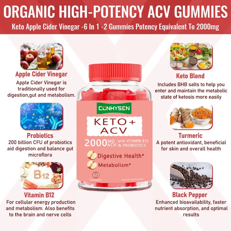 Keto ACV Gummies Supplier - OEM Weight Detox Carb Blocker Slimming