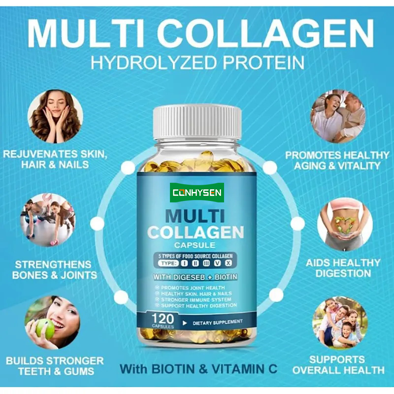 Collagen Softgel Factory - Private Label Multi Collagen Reduce Wrinkle