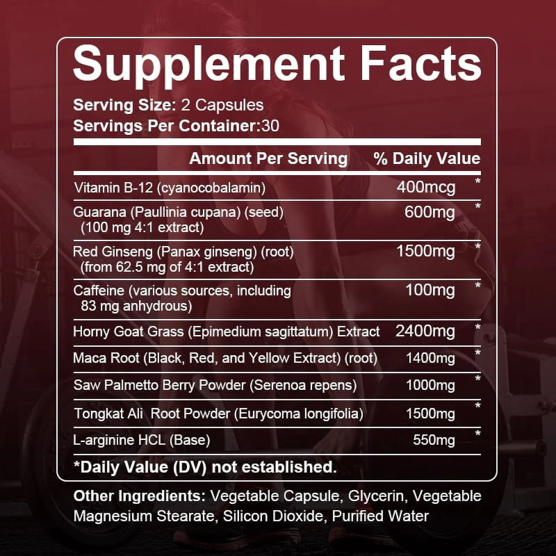 Energy Softgel Supplier - OEM Extreme Guarana Red Ginseng Caffeine