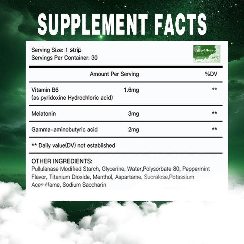 Sleep Strips Supplier - Customized Increase Duration Vitamin B6 Supplement