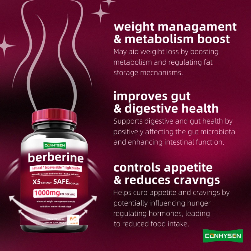 Berberine Capsules Manufacturer - High Purity 1000mg Plant Extract Immune