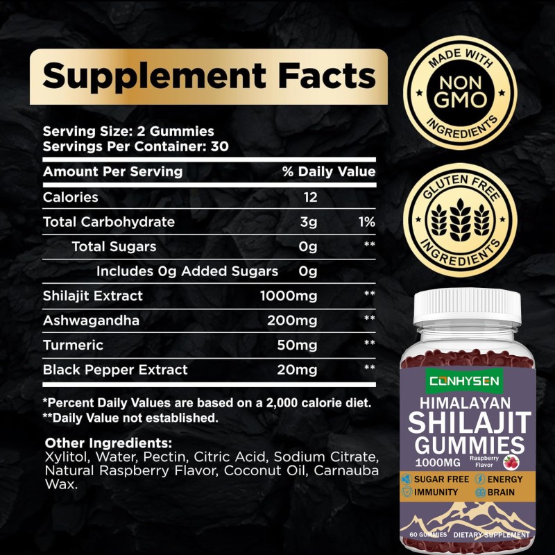 Shilajit Gummies Factory - Hot Sell OEM Private Label Organic Energy Support