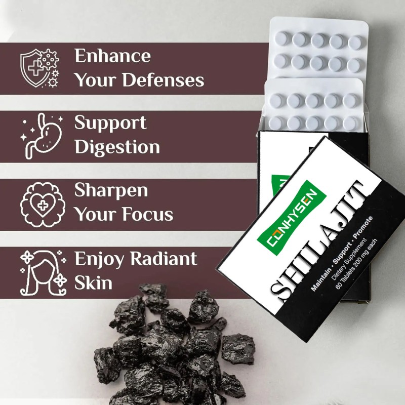 Shilajit Tablets Factory - Pure Himalayan Resin Customizable Health Food