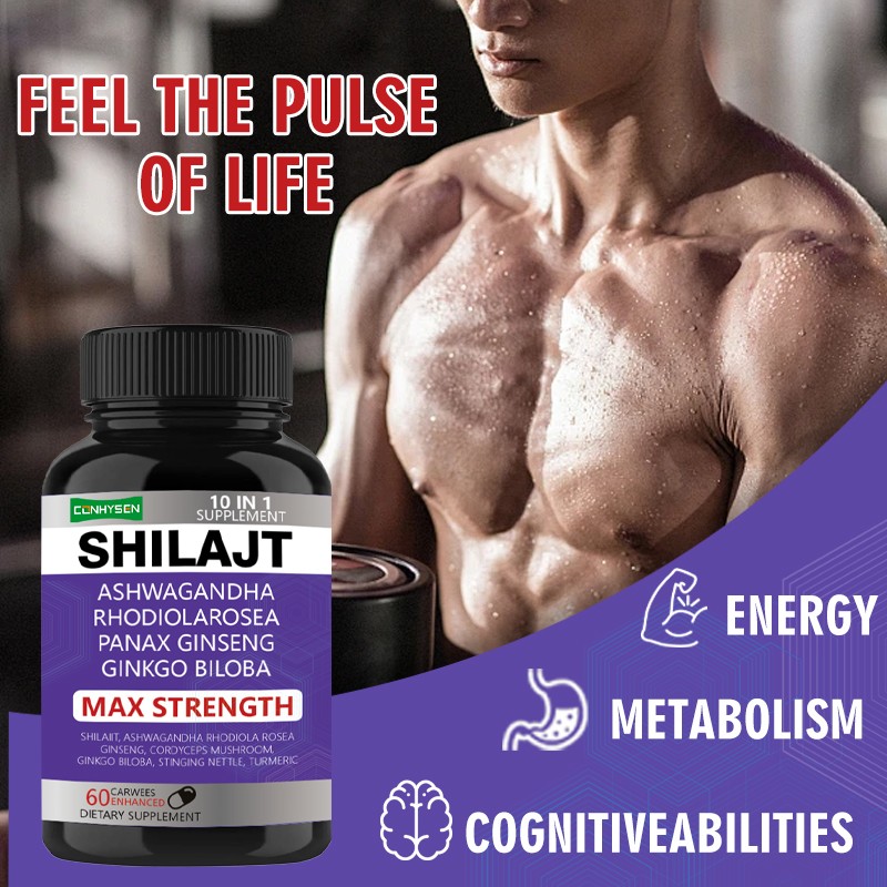 Shilajit Capsule Supplier - Top Sale 60pcs Immune Boost Ashwagandha
