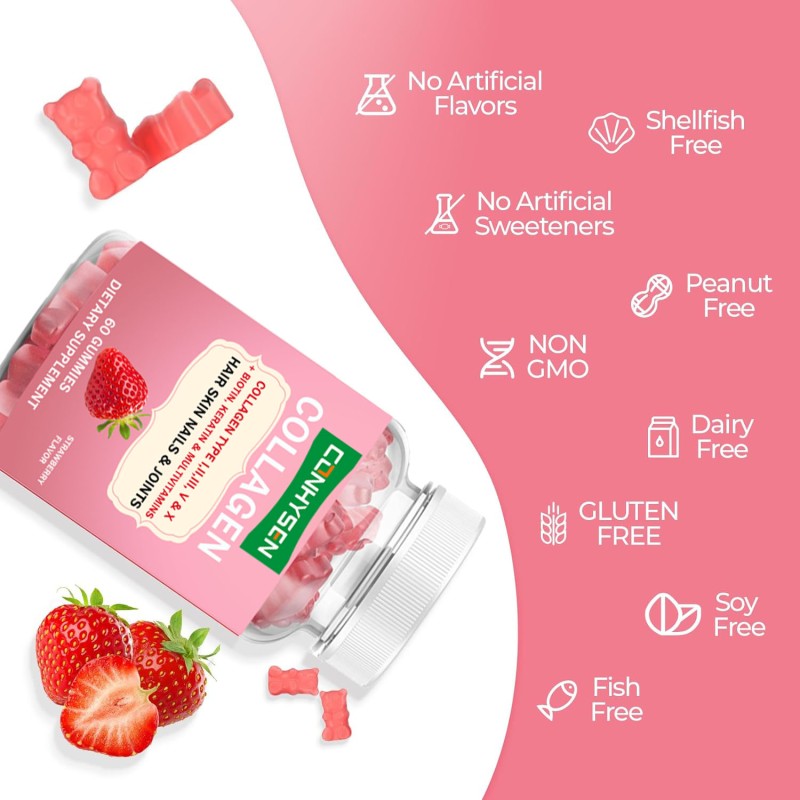 Collagen Gummies Factory - Biotin Hydrolyzed Collagen Skin Hair Support