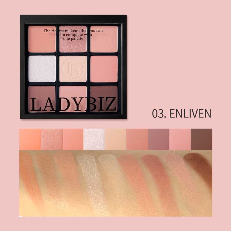 Eyeshadow Palette Factory - OEM 9 Color Matte Enliven Look