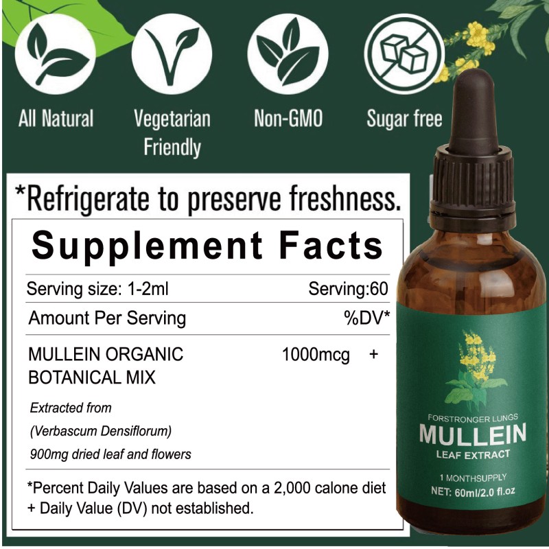 Mullein Extract Supplier - Private Label 10:1 Concentrated Organic Leaf