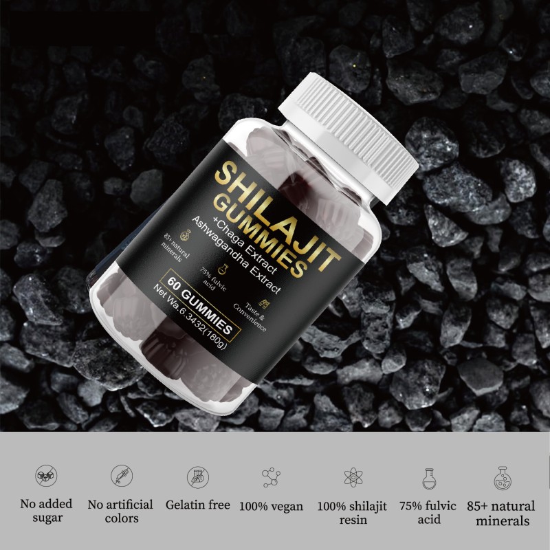 Shilajit Gummies Supplier - OEM Organic 600mg Himalayan Fulvic Acid