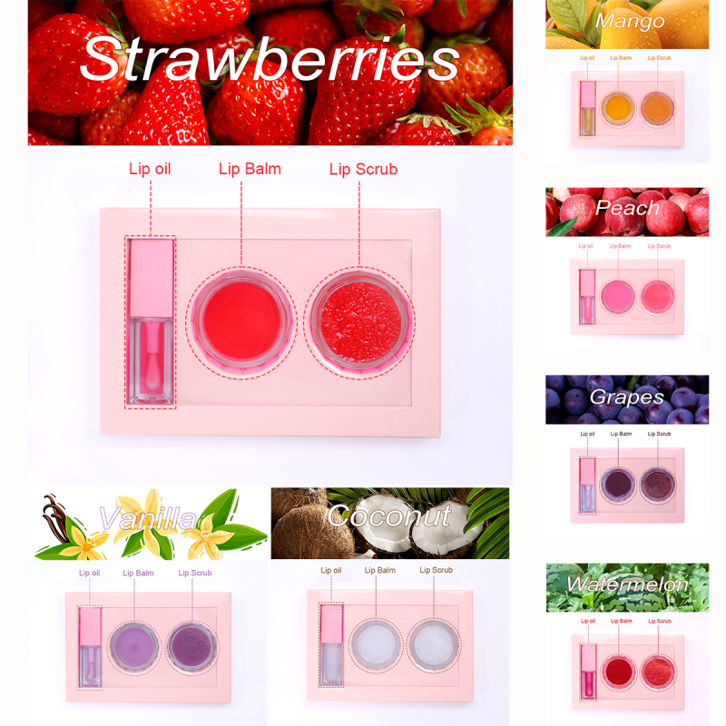 Lip Care Set Manufacturer - OEM Vegan Scrub Oil Glaze Kit