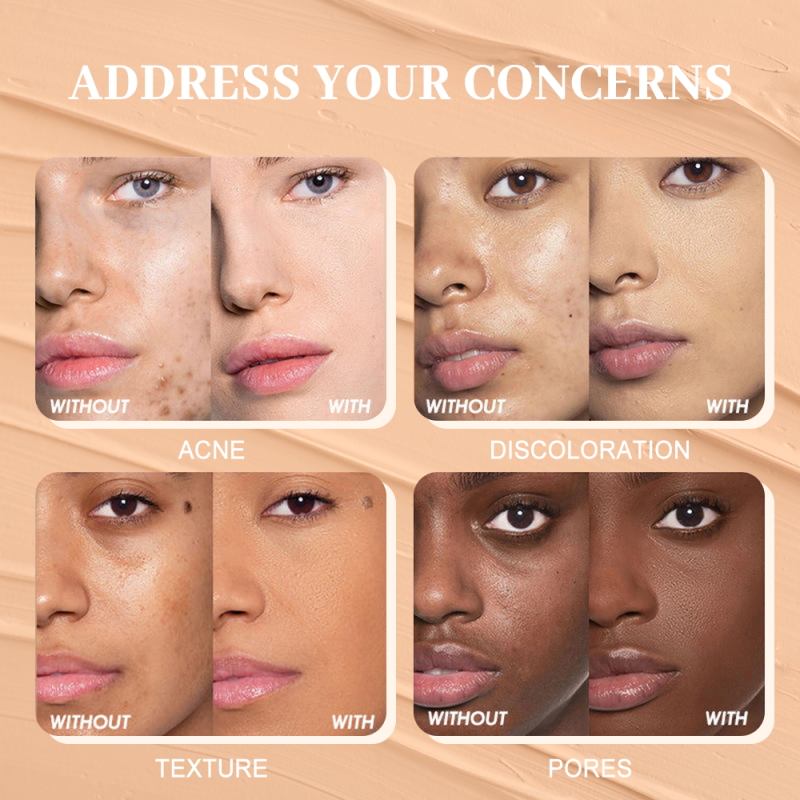 Liquid Foundation Factory - OEM 23 Shade Full Coverage Matte