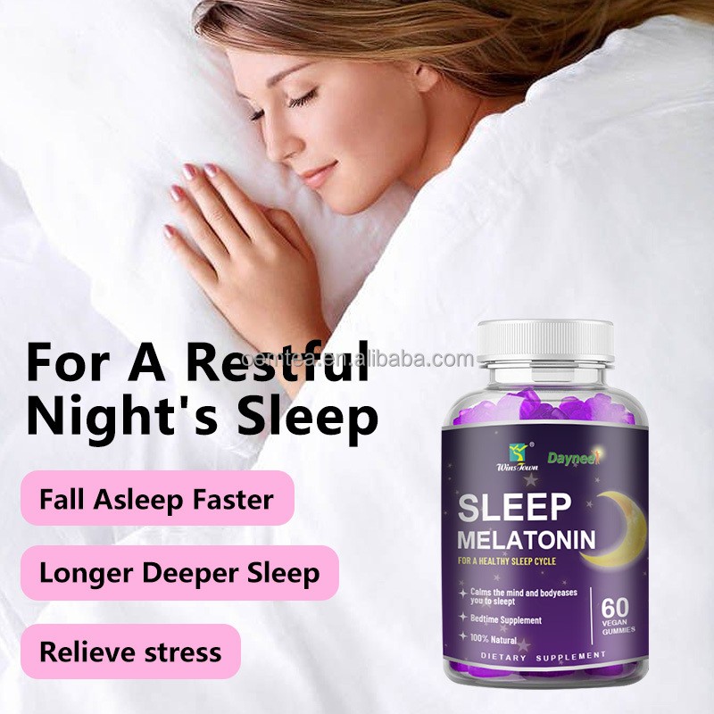Sleep Gummies Factory - OEM 60pcs Night Assist Melatonin B6