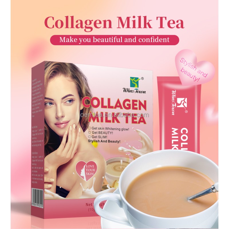 Skin Glow Tea Supplier - Collagen Milk Tea Instant Whitening Powder