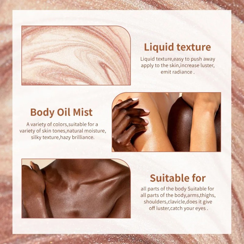 Shimmer Dry Oil Supplier - Private Label Shimmering Vegan Face Hair Dry Oil