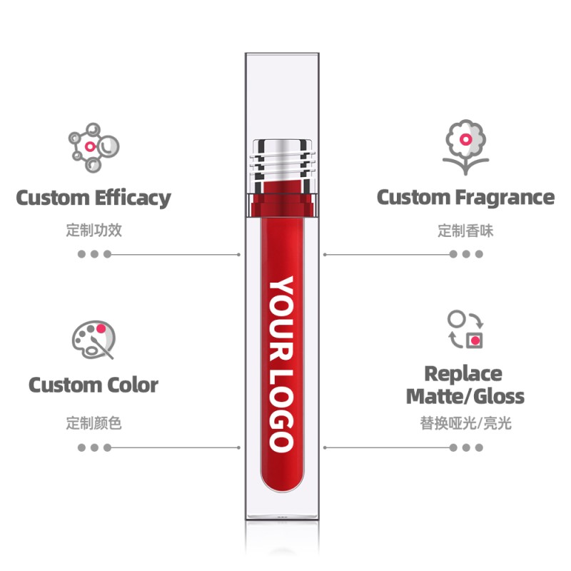 Lip Gloss Supplier - New Arrival No Moq Print Logo Best Quality Lip Gloss