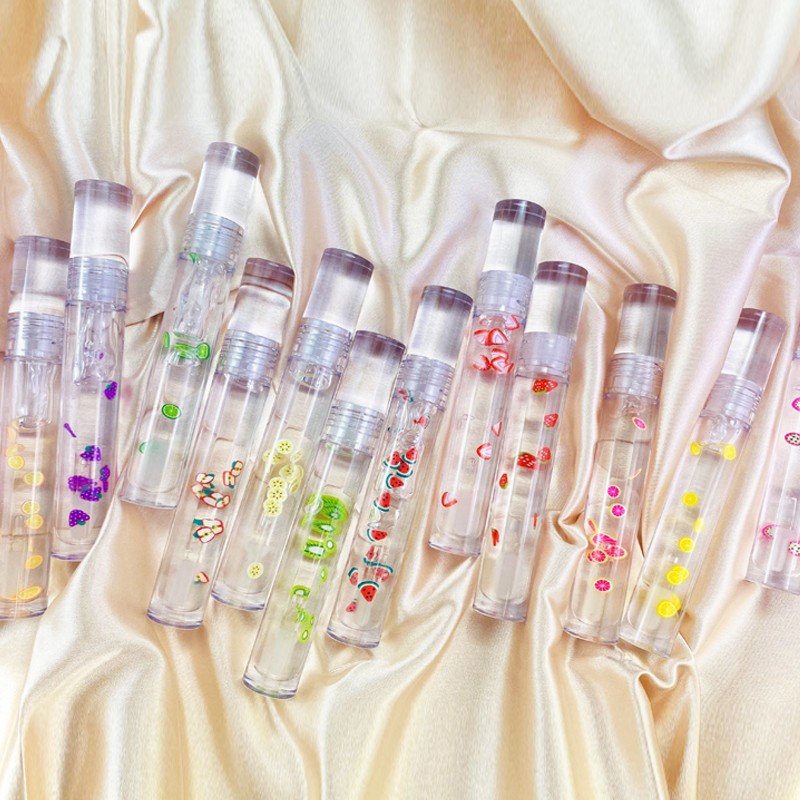 Lip Gloss Gel Supplier - Custom Your Brand Flowers Fruit Oil Plumper Lip Gloss