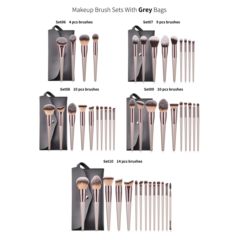 Makeup Brush Set Supplier - Wholesale Private Label Black Vegan Brush Set